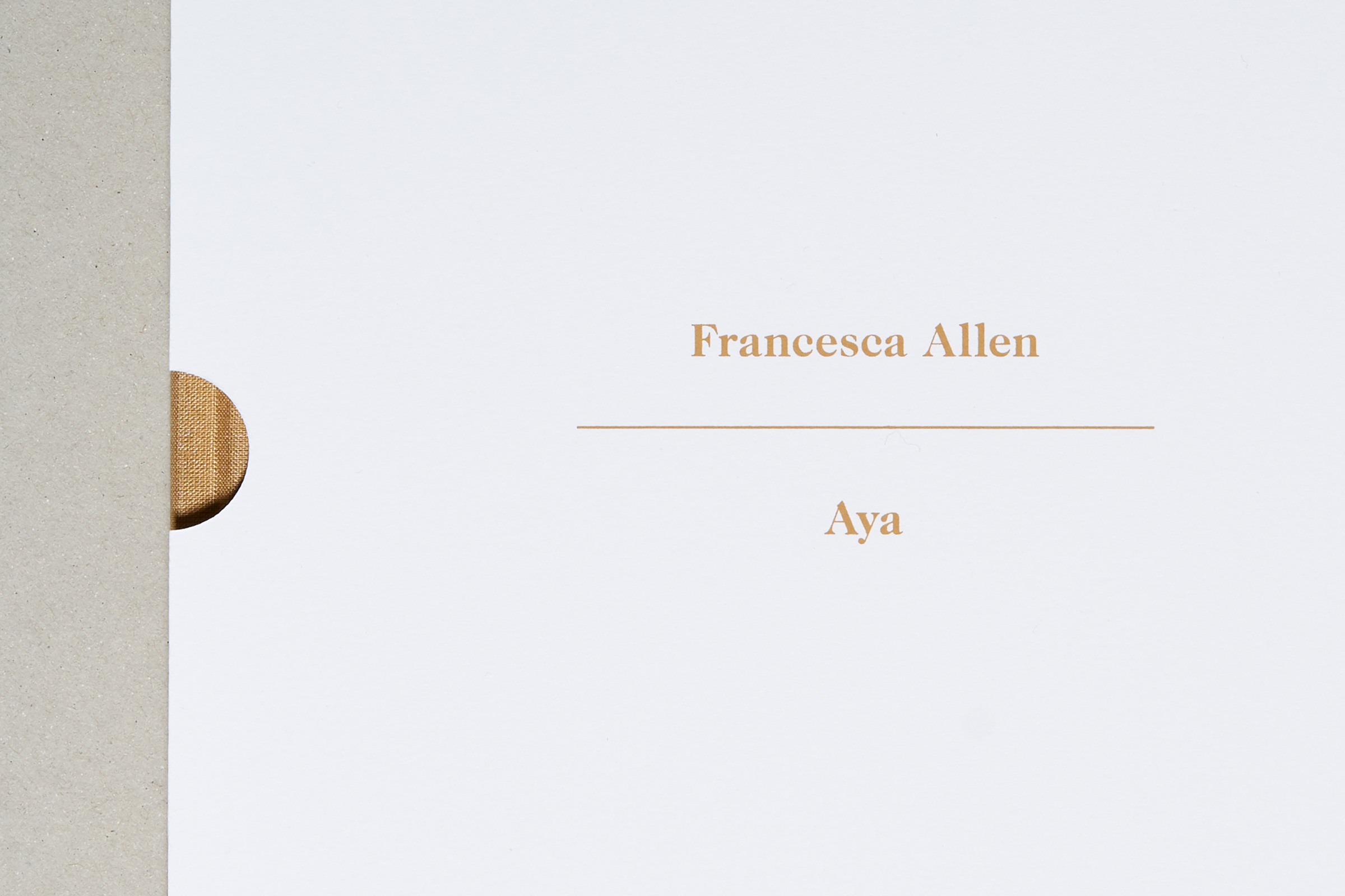 Francesca Allen — Aya — Book